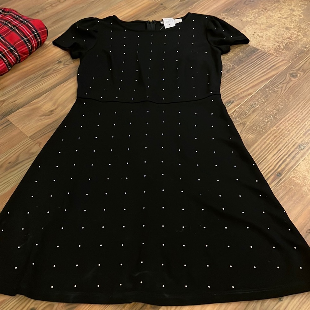 Loft Black dress with rhinestones size 0
